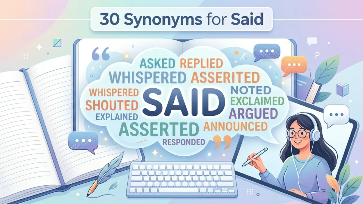 synonyms for said