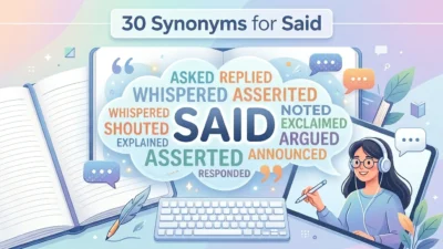 synonyms for said