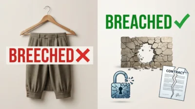 Breeched vs Breached
