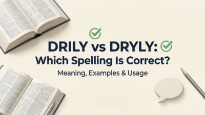 Drily vs Dryly