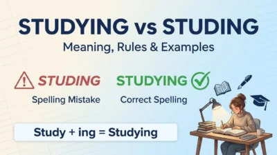 Studying vs Studing